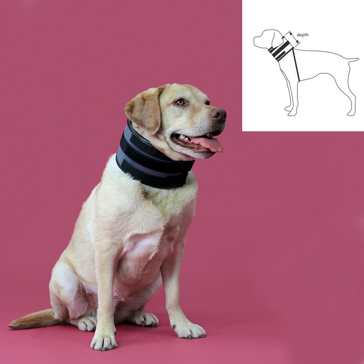 Cervical Collar for Dogs KVP Black (6-28 cm)-1